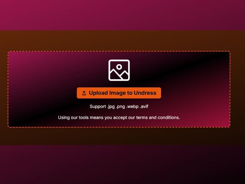 AI Undress Tool Upload Interface - Step 1